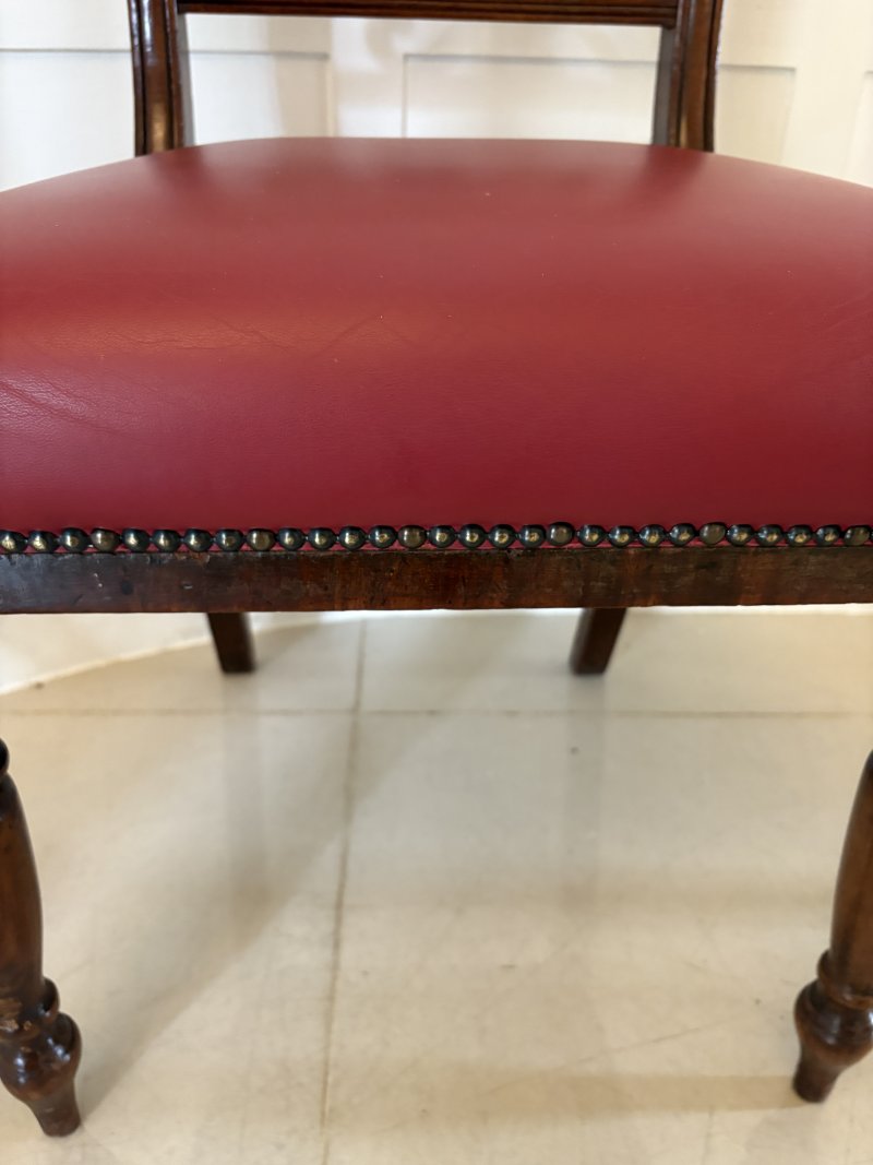 Set of 4 Antique George III Quality Mahogany Dining Chairs - Image 10